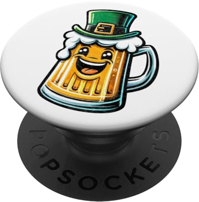 Chope à bière amusante pour la Saint-Patrick PopSockets PopGrip Interchangeable
