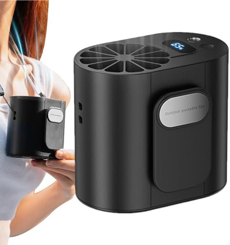 Ruwshuuk Ventilador para debajo de la ropa, 3 velocidades, manos recargables por USB, ventilador portátil, 4000 mAh, manos de flujo de aire fuerte, ventilador recargable personal, ventilador portátil