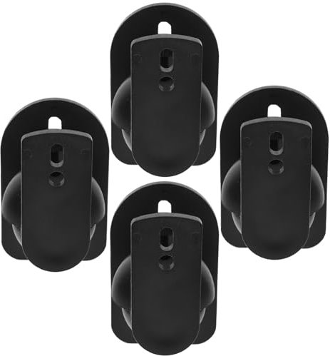 Uonlytech 4Pcs Speaker Wall Mounting Stand Center Speaker Mount Surround Speaker Bracket Wall Mount Black