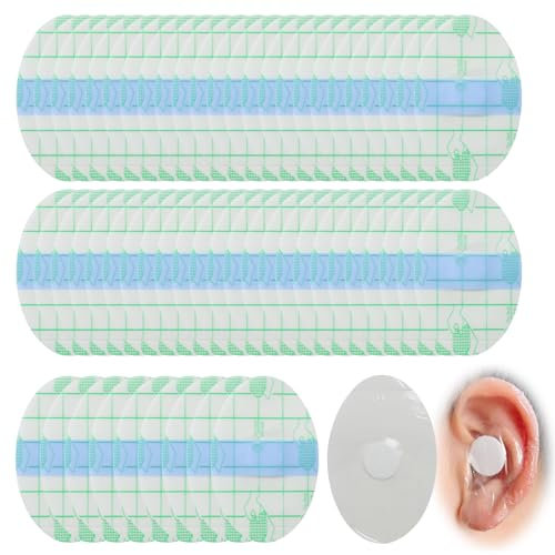 Pegatinas impermeables para orejas de bebé, 60 unidades, ultrafinas, transparentes, protectores desechables para los oídos para bañarse, nadar, duchas, parches suaves y transpirables, protegen contra