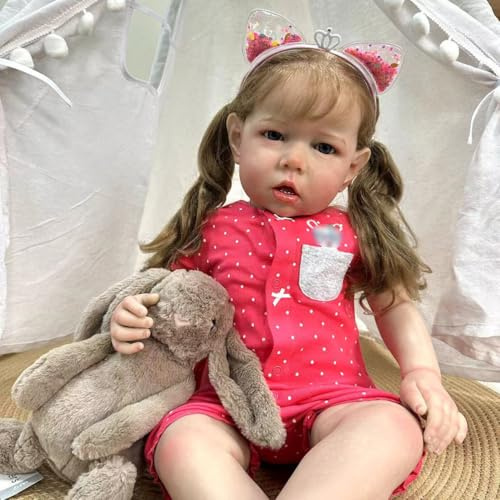 YIHANGG Riesig 70cm Realistisch Reborn Puppe Kleinkind 28Zoll Mädchen Prinzessin Puppe Sammelbare Kunstpuppe Geburtstag Weihnachten Geschenk