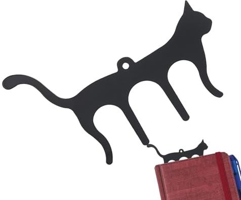 Metall Notenseitenclip - Katze Notenhalter, Notenklemme Katze