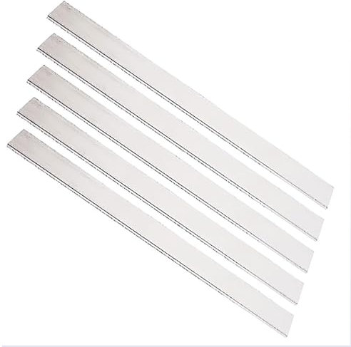 TIHONORI 5 Piezas Barras Planas de Aluminio, Grosor 2-10mm, Longitud 490-500mm, Barra Plana Cuadrada de Aluminio, Placa de Aluminio 6061,10 * 10mm