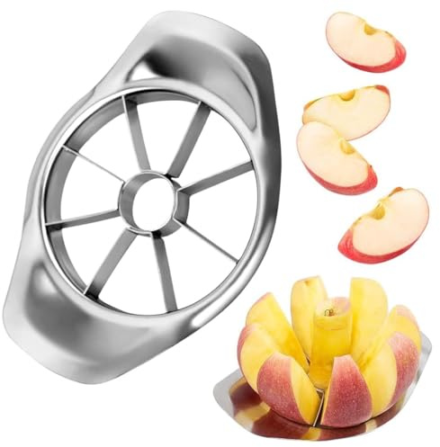 UZEXYO 1 PC Apple Slicer,Stainless Steel Apple Cutter Slicer,Ergonomic Grip Rust-Resistant Dishwasher Safe, Durable Apple Corer for Quick and Easy Slicing of Apples, Kitchen Gadget