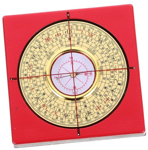 ORFOFE Antiker Chinesischer Kompass aus Kupfer Handlicher Langlebiger Feng Shui Kreis Tragbar für Outdoor Wandern Camping Traditionelles Dekoratives Messgerät Vintage Design