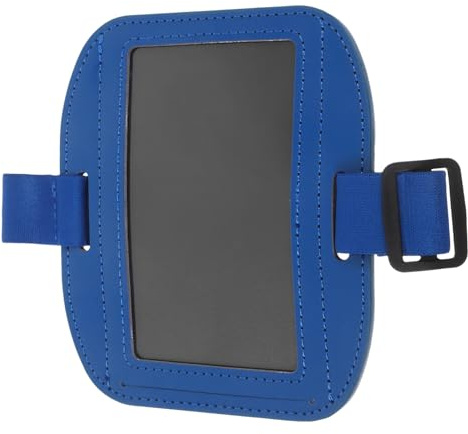 FONDOTIN Brassard Porte-badge Horizontal Réglable Étanche pour Cartes Identité et Forfait Ski Manchette Élastique Confortable et Résistante pour Travail Bureau Protection Carte Armée Bleu