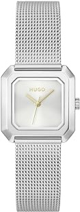 HUGO Uhr mit DREI-Zeiger-Quarzwerk Kollektion #Hazel mit Edelstahlarmband - Erhältlich aus Gold, Silber oder Bunt