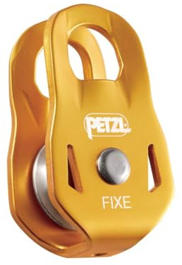 Petzl, FIXE Kompakte Riemenscheibe mit festen Seitenplatten, Gelb