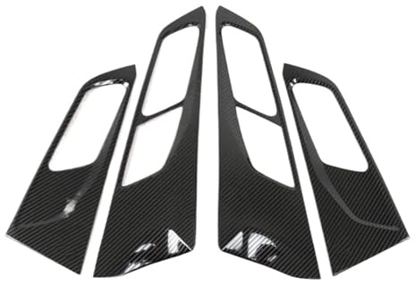 LKHJDBIY Poignée de Porte pour Lot de 4 Autocollants de Garniture pour poignées de Porte intérieures de Voiture, compatibles avec Peugeot 308 (2016-2019) poignée extérieure(Carbon Fiber Pattern)