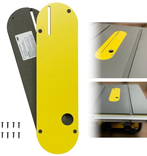 AGILLE Zero Clearance Inserts For DeWalt 7491, 7491RS, 7490 (Type 1), 744, 745, 746, 7480, Made from PVC Carbon material, More Durable and not a Consumable, with Riving Knife Slot, 2-Pack