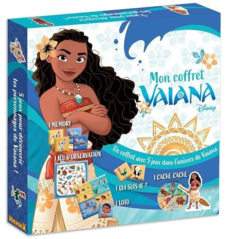 Disney Vaiana - Mon coffret jeux - Mon coffret Vaiana: Un coffret avec 5 jeux dans l'univers de Vaiana