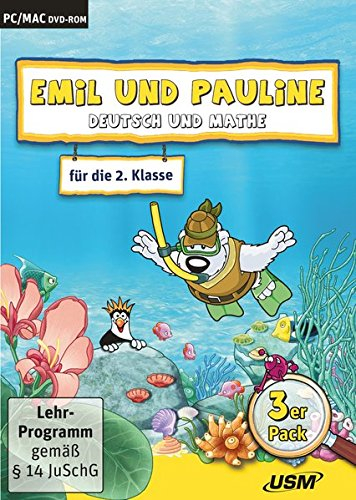 Emil und Pauline 3 in 1 Bundle - Deutsch und Mathe für die 2. Klasse: In der Südsee 2.0; In der Tiefsee 2.0; In England