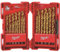Milwaukee 29pc Titanium Nitride Drill Bit Set - 2 Flute Spiral High Speed Steel Drill Bits - 1 Count - Drill Bits