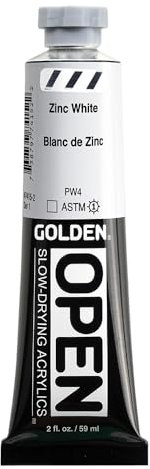 Golden Artist Colors Ouvert 2 oz peintures de couleur acrylique couleur: blanc zinc 2 oz blanc