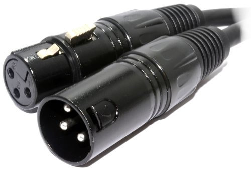 PULSE DMX Shielded Stage XLR Lead 3 Pin Male to Female Cable & Tie 5m [5 metres]