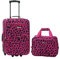Rockland Ensemble de valises Droites Souples Tendance, Léopard Magenta, 2-Piece Set (14/19), Sac à Dos Enfant