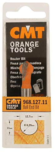 CMT ORANGE TOOLS 968.158.11 - HARTMETALL-KUGELFRÄSER S=8 D=15,8X14X60 R=8