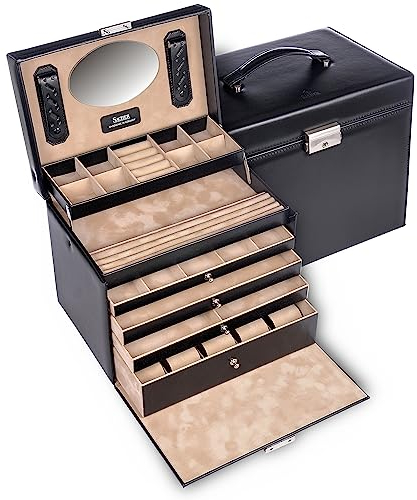 Schmuckkasten Nancy new classic/schwarz (Leder)