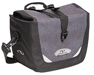 Norco Dunbury Lenkertasche Fahrradtasche, grau, 29 x 21 x 15 cm, 9 Liter
