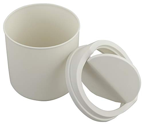 Cadine Papelera de Escritorio, Mini Papelera con Tapa Basculante, Blanco