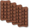 homEdge Molde de chocolate en forma de estrella de 15 cavidades, juego de 4 piezas de moldes de silicona de grado alimenticio antiadherente para caramelo de jalea de chocolate, cubo de hielo