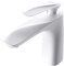 doporro Design Armatur Wasserhahn Bad Weiß | Waschtischarmatur für Waschbecken | Waschbeckenarmatur Bad 16,5 cm hoch
