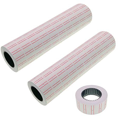 JZK 20 Rouleaux 10000 pièces au Total étiquettes de Pistolet de Prix, 21 mm x 12 mm Autocollant de Pistolet de Prix, étiquettes de Prix des Armes à Feu, 500 pièces par rouleau