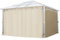 TOOLPORT 4 Seitenteile für Gartenpavillon Sunset Deluxe 4x4 m - Polyester ca. 180 g/m² - mit Reißverschluss - Champagner