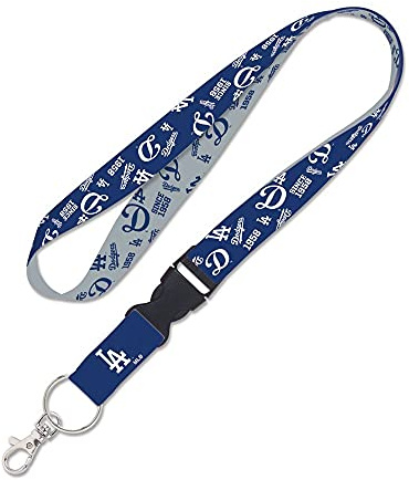 WinCraft Los Angeles Dodgers Scatter Schlüsselband mit abnehmbarer Schnalle