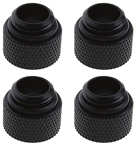 YINETTECH 4pcs Siège d'écrou Étendu G1/4 Pouce 10mm en Laiton avec Joint Torique en Caoutchouc pour Système de Refroidissement d'eau Boite d'ordinateur