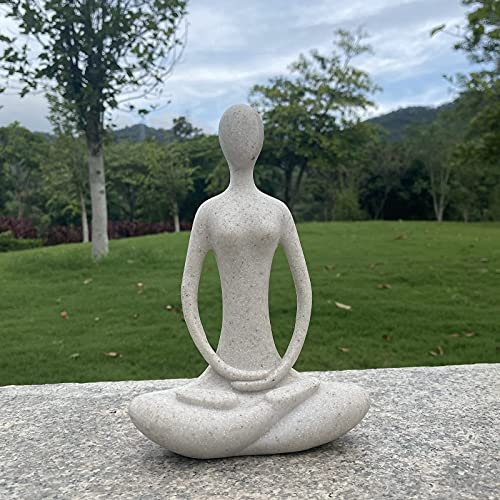 Echainstar Yoga-Figur, Ornament für Zuhause, Zen, buddhistische Namaste, Yoga-Statue, Skulptur, Innen- und Außenbereich, Dekoration für Geburtstag, Muttertag
