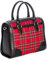 Banned Damen Tasche »Uptown Girl« Vintage Tartan Check Karo Retro Henkel Handbag Rot One Size