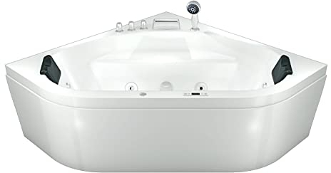AcquaVapore Whirlpool Pool Badewanne Eckwanne Wanne W20H 140x140cm passive Schlauch-Reinigung