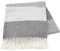 Baroni Home Plaid in Misto Lana Cotone Righe Grigie e Dettaglio a Spiga di Pesce, Plaid Divano, Coperta Made in Italy 130x170 cm
