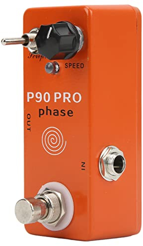 Gitarren-Effektgerät Pedal Phase Effect Metal Geschwindigkeitsregler E-Gitarre Phaser Pedal mit SCRIPT Awitch mit True Bypass Orange DC9V