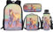 Belidome Schulrucksack-Set, Federmäppchen, Lunch-Tasche, Flaschenhalter für Kinder, Jungen, Grirls, 4 Stück, Pferd Sonnenuntergang, Einheitsgröße