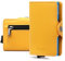 Bronzi Nuovo Portafoglio Porta Carte Credito - Portafoglio Uomo Slim Portacarte uomo - Mini Porta Tessere - Protezione RFID Portatessere Pelle - Design Smart Italiano (Giallo)