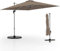 GOPLUS Parasol de Jardin Exterieur, Parasol Déporté 3x3M avec Poteau en Aluminium, UPF50+, Parasol Inclinable à 5 Positions & Rotatif à 360°, Parasol Patio, Piscine, Café