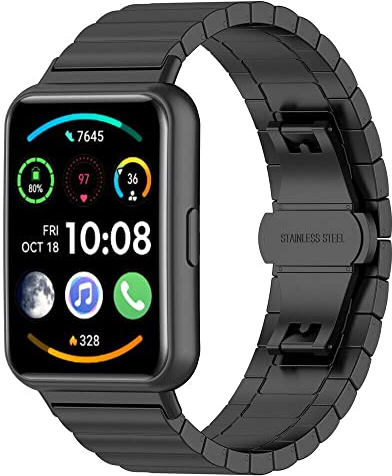 Strap-it Huawei Watch Fit 2 Metallarmband (Schwarz)