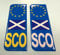 Gelz Scotland Euro Sco Vehicle Number Plate Sticker - 39mm