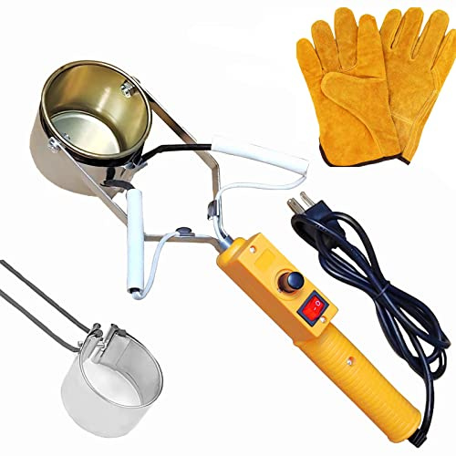 FUNORNAM Portable Lead Melting Pot for Fishing Weight Molds, Crucibles for Melting Metal,110V/350W, Temperature Range 100-450℃