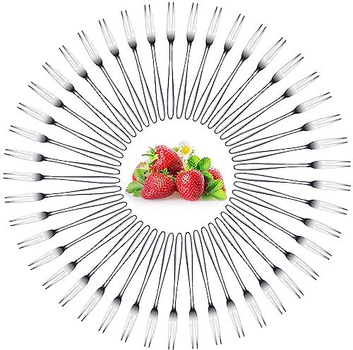 Cocktailgabeln Edelstahl Vorspeisengabeln Set Vorspeise Dessertgabeln Mini Salat Obst Kuchen Verkostungsgabeln für Geburtstagsparty Hochzeit Restaurant (240 Stück)