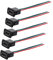 Greluma 5 Piezas Enchufe USB 3A de 4 Pines, Conector USB Hembra de 4 Hilos con Hebilla de Ranura a presión