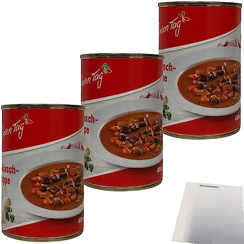 usy Bundle für Jeden Tag Gulaschsuppe mit Rindfleisch 3er Pack (3x400ml Dose) + usy Block