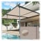 Auvent D'ombrage Extérieur Rectangulaire Beige Auvent De Pergola Coins Et Bords Renforcés Tissu D'ombrage De Bâche 165 G/m² for Pergola Gazebo Carport (Color : Beige, Size : 2X4M)