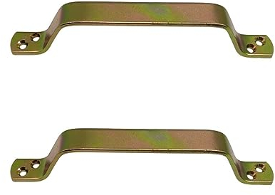 HEGAPRO Torgriff Schiebetorgriff Türgriff aus Metall Handgriff Ziehgriff robust Griff 200x20x4,0 mm universell einsetzbar gelb verzinkt 2 Stück