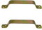 HEGAPRO Torgriff Schiebetorgriff Türgriff aus Metall Handgriff Ziehgriff robust Griff 200x20x4,0 mm universell einsetzbar gelb verzinkt 2 Stück