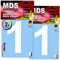 MDS Brand Design 10cm Zahlen Aufkleber 2x/st | Selbstklebende Klebezahlen für Briefkasten, Mülltonne, Hausnummer Aufkleber für Außen & Innen (1, 10cm-Weiß)