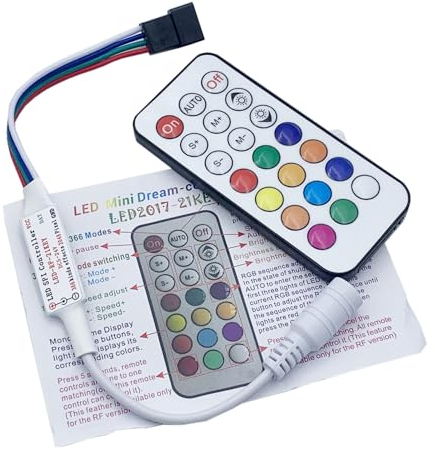 WS2815 WS2813 Led-leuchten Controller RF 21Key Remote Wireless 350 + Traum Wirkung 4pin SM JST RGB IC Led streifen Licht DC5-24V (4PIN For WS2813 WS2815)