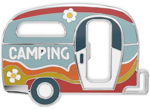 LANOLU Magnetic Bottle Opener Camping - Metal and Enamel Campervan Design | Perfect Gifts for Campers, Motorhome Enthusiasts, and Caravan Lovers | Stylish Camping Gadget